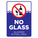 No Glass In Pool Area Sign, No Glass In Pool Area Sign,