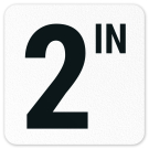 2 In / Two Inches Vinyl Adhesive Pool Depth Marker, 2 In / Two Inches Vinyl Adhesive Pool Depth Marker,