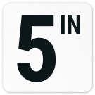 5 In / Five Inches Vinyl Adhesive Pool Depth Marker, 5 In / Five Inches Vinyl Adhesive Pool Depth Marker,