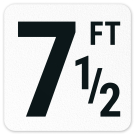 7 1/2 Ft / Seven And Half Feet Vinyl Adhesive Pool Depth Marker, 7 1/2 Ft / Seven And Half Feet Vinyl Adhesive Pool Depth Marker,