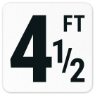 4 1/2 Ft / Four And A Half Feet Vinyl Adhesive Pool Depth Marker, 4 1/2 Ft / Four And A Half Feet Vinyl Adhesive Pool Depth Marker,