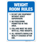 Weight Room Rules Sign Sign, Weight Room Rules Sign Sign,