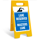 Lane Reserved Masters Lane Folding Floor Sign, Lane Reserved Masters Lane Folding Floor Sign,