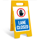 Lane Closed Folding Floor Sign, Lane Closed Folding Floor Sign,