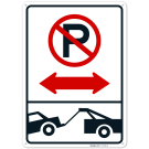 No Parking Tow Away Zone Sign, (SI-75390) No Parking Tow Away Zone Sign, (SI-75390)