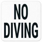 No Diving Vinyl Adhesive Pool Depth Marker, (SI-7556) No Diving Vinyl Adhesive Pool Depth Marker, (SI-7556)