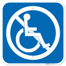 No Handicap With Graphic Sign, No Handicap With Graphic Sign,