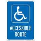 Accessible Route With Graphic Sign, Accessible Route With Graphic Sign,