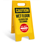 Caution Wet Floor Closed For Cleaning Do Not Enter Sidewalk Sign Kit, Caution Wet Floor Closed For Cleaning Do Not Enter Sidewalk Sign Kit,