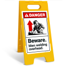 Beware Men Welding Overhead Sidewalk Sign Kit, Beware Men Welding Overhead Sidewalk Sign Kit,