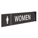 Women Projecting With Graphic Sign, Double Sided, Women Projecting With Graphic Sign, Double Sided,