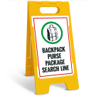 Backpack Purse Package Search Line Sidewalk Sign Kit, Backpack Purse Package Search Line Sidewalk Sign Kit,
