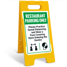 Restaurant Parking Only Practice Social Distancing Sidewalk Sign Kit, Restaurant Parking Only Practice Social Distancing Sidewalk Sign Kit,