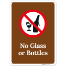 No Glass Or Bottles Sign, No Glass Or Bottles Sign,