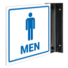 Men Restroom Projecting Sign, Double Sided, Men Restroom Projecting Sign, Double Sided,