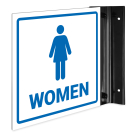 Women Restroom Projecting Sign, Double Sided, Women Restroom Projecting Sign, Double Sided,