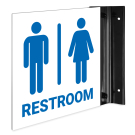 Unisex Restroom Projecting Sign, Double Sided, Unisex Restroom Projecting Sign, Double Sided,