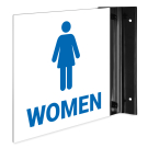 Women's Restroom Projecting Sign, Double Sided, Women's Restroom Projecting Sign, Double Sided,