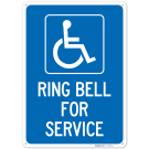 Ring Bell For Service Wheelchair Sign, Ring Bell For Service Wheelchair Sign,