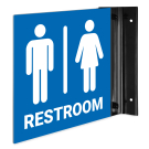 Restroom Men Women Pictograms Projecting Sign, Double Sided, Restroom Men Women Pictograms Projecting Sign, Double Sided,