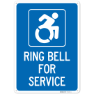 Ring Bell For Service Accesible Sign, Ring Bell For Service Accesible Sign,