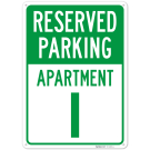 Reserved Parking Apartment I Sign, Reserved Parking Apartment I Sign,