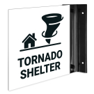 Tornado Shelter Projecting Sign, Double Sided, Tornado Shelter Projecting Sign, Double Sided,