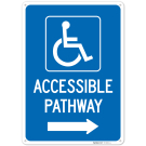 Accessible Pathway With right Arrow Sign, Accessible Pathway With right Arrow Sign,