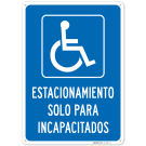Parking Only For Disabled Spanish Sign, Parking Only For Disabled Spanish Sign,