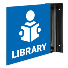 Library Projecting Sign, Double Sided, (SI-7667) Library Projecting Sign, Double Sided, (SI-7667)