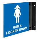 Girls Locker Room Projecting Sign, Double Sided, Girls Locker Room Projecting Sign, Double Sided,