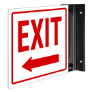 Exit Projecting With Arrow Sign, Double Sided, Exit Projecting With Arrow Sign, Double Sided,