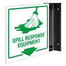 Spill Response Equipment Projecting Sign, Double Sided, Spill Response Equipment Projecting Sign, Double Sided,