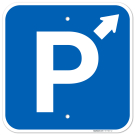 P With Right Up Arrow Sign, P With Right Up Arrow Sign,
