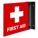 First Aid Projecting Sign, Double Sided, (SI-7712) First Aid Projecting Sign, Double Sided, (SI-7712)
