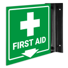 First Aid With Graphic Projecting Sign, Double Sided, First Aid With Graphic Projecting Sign, Double Sided,