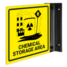 Chemical Storage Area Projecting Sign, Double Sided, Chemical Storage Area Projecting Sign, Double Sided,