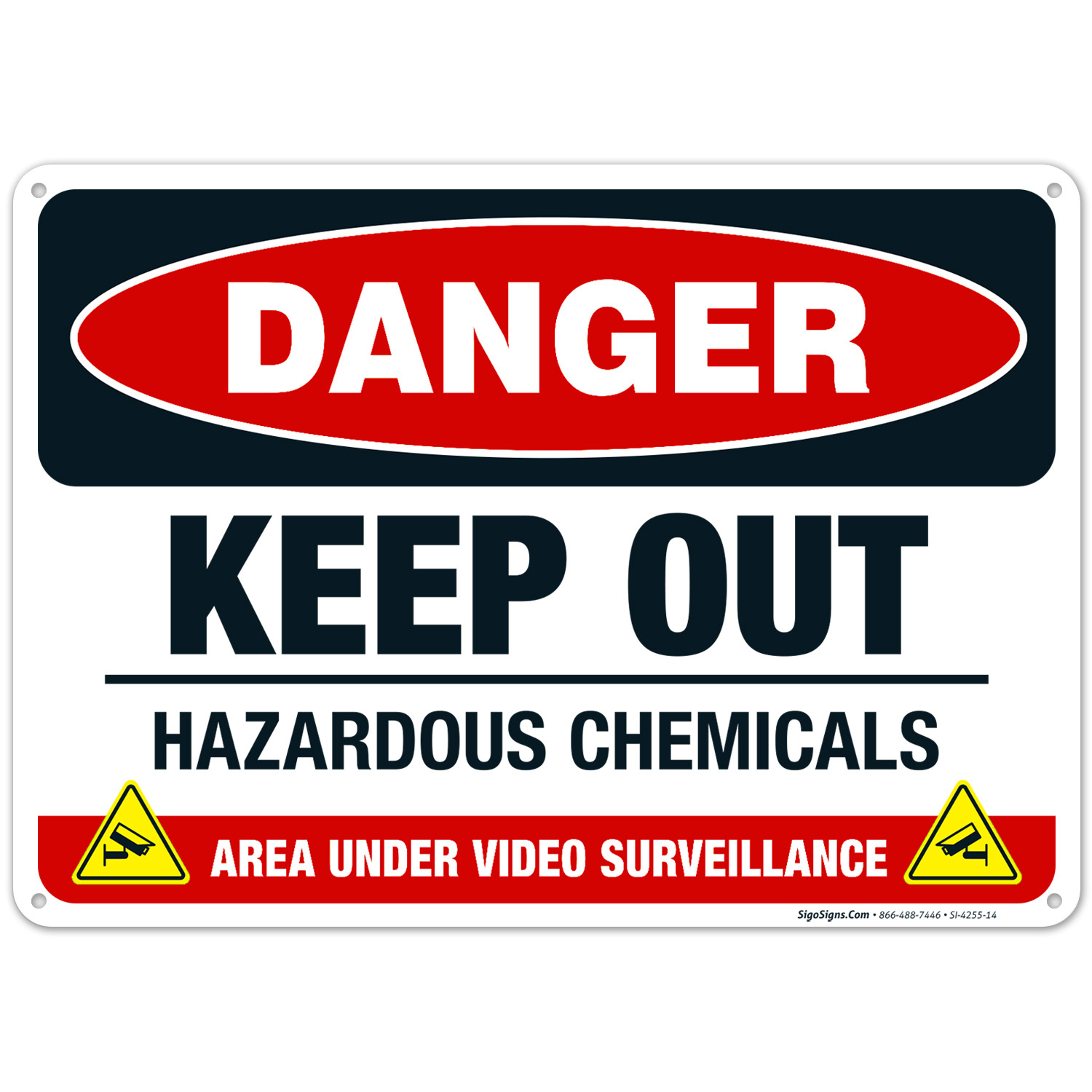 DANGER Biohazard Sticker – OSHA Safety Vinyl Decal – Gloss Red – FE132