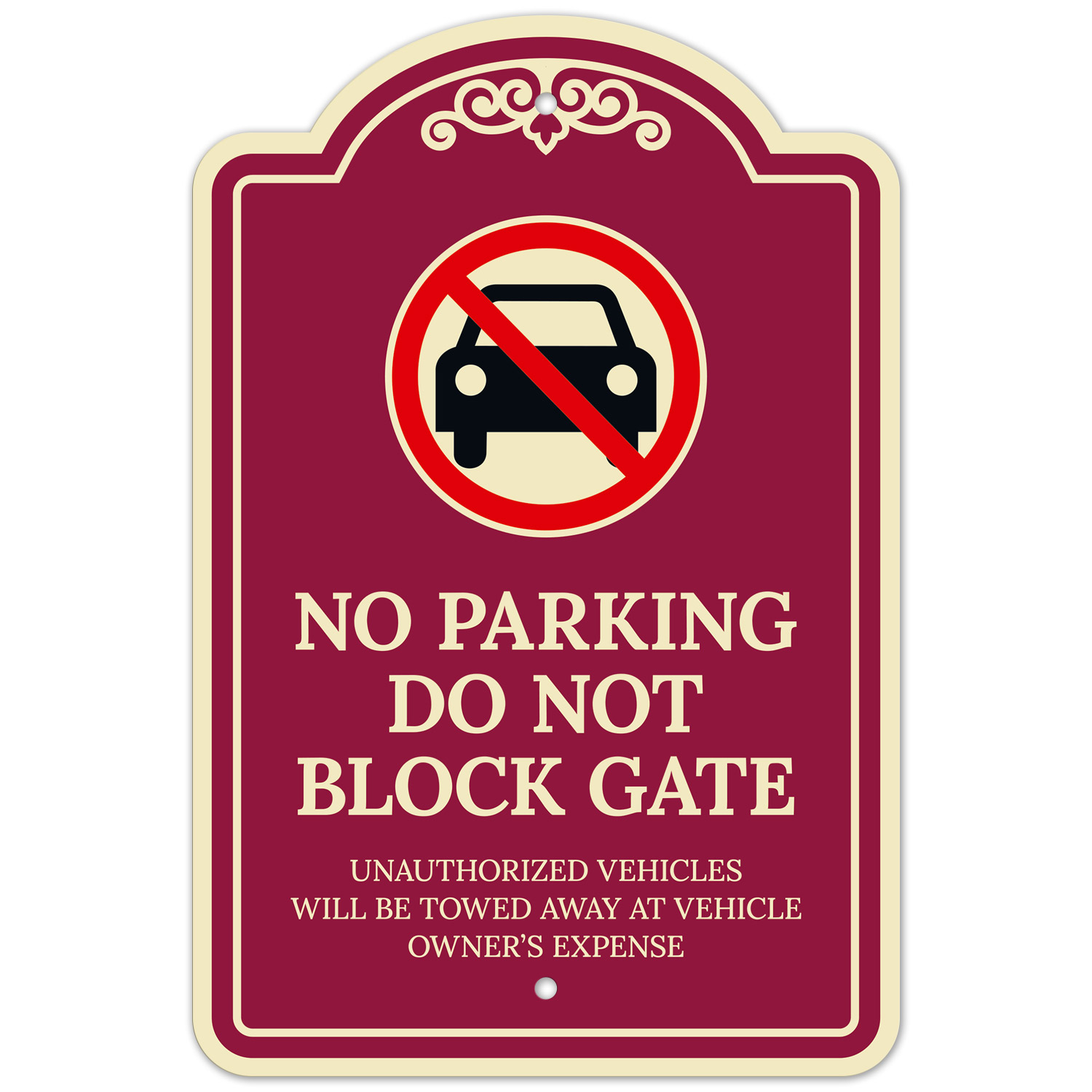 No Parking / Unauthorized Vehicles Will Be Towed Sign - By Sigo Signs