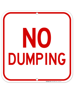 No Dumping Sign