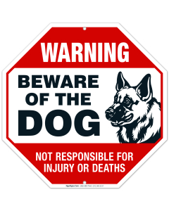 Beware of Dog Sign German Shepherd, Dog Warning Sign