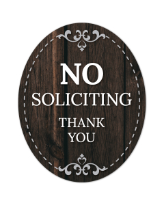 No Soliciting Thank You Sign, (SI-1523)