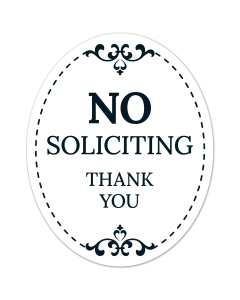 No Soliciting Thank You Sign, (SI-1528)