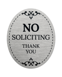 No Soliciting Thank You Sign, (SI-1533)