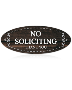 No Soliciting Thank You Sign, (SI-1543)