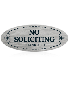 No Soliciting Thank You Sign, (SI-1551)