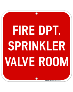 Fire Dept. Sprinkler Valve Room Sign
