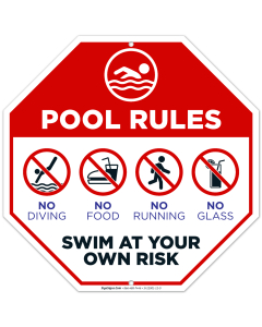 Pool Rules Sign, Pool Sign