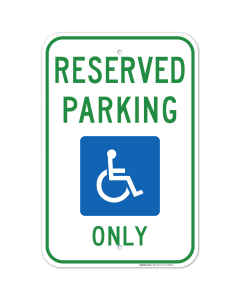 Michigan Handicap Parking Sign, Reserved Parking Only With Handicapped Symbol Sign