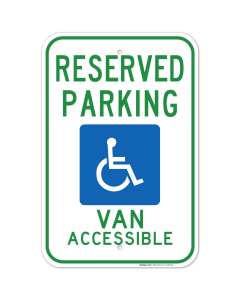 Michigan Handicap Parking Sign, Reserved Parking Van Accessible Sign